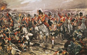 Angriff der Scots Greys bei Waterloo